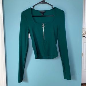 Green long sleeve top